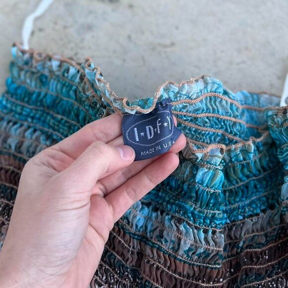 Vintage 90s Y2K Sheer Tube Top Shirt Made in USA - Picture 2 of 6